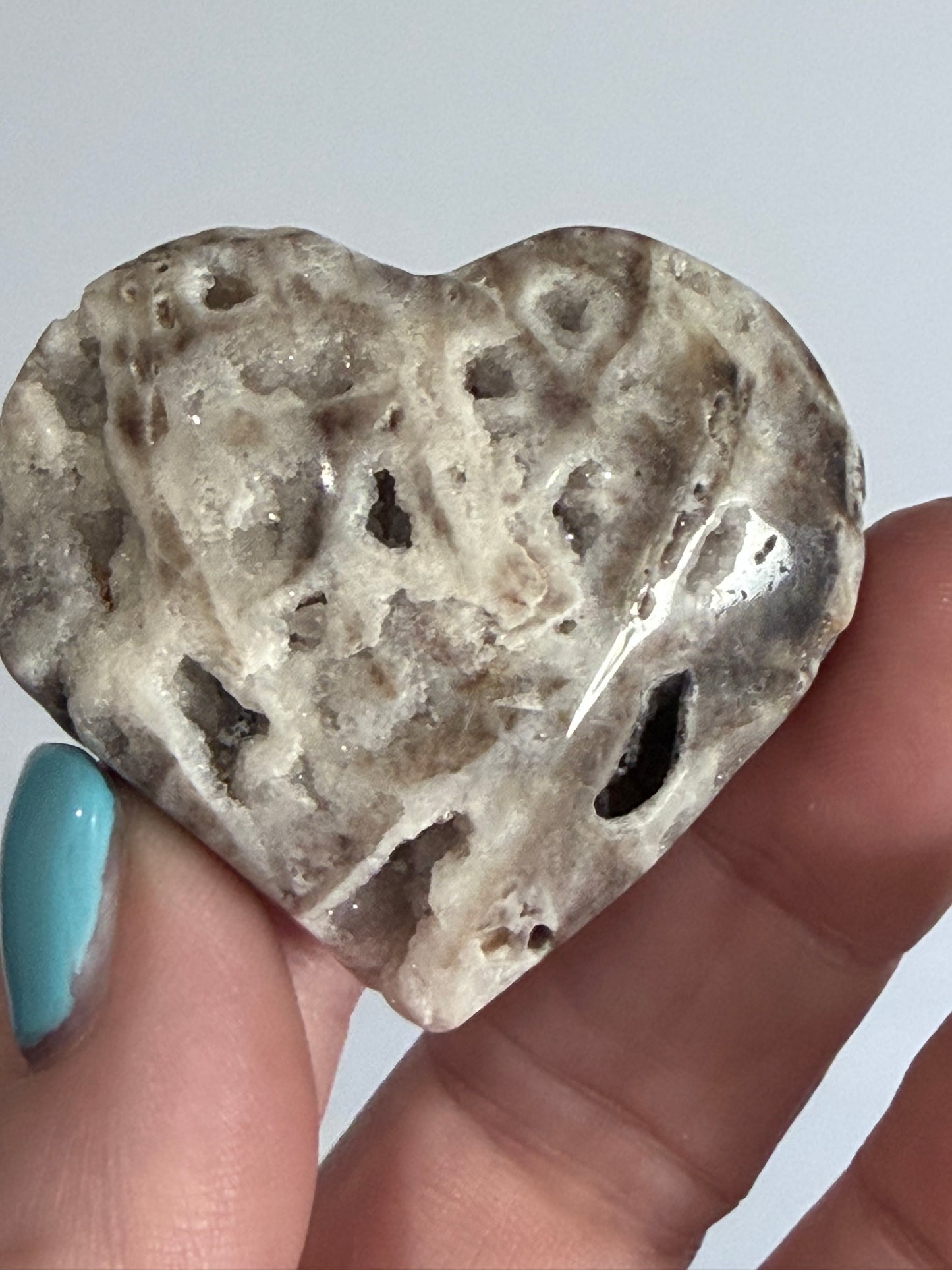 Sphalerite Free-Standing Heart with Druzy F - 4.6cm