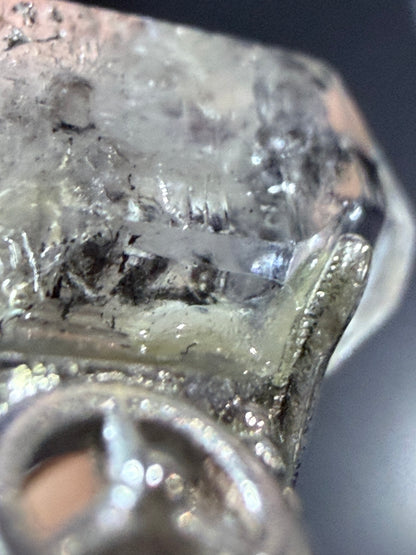 Natural Herkimer Diamond Quartz Ring | Double-Terminated Crystal