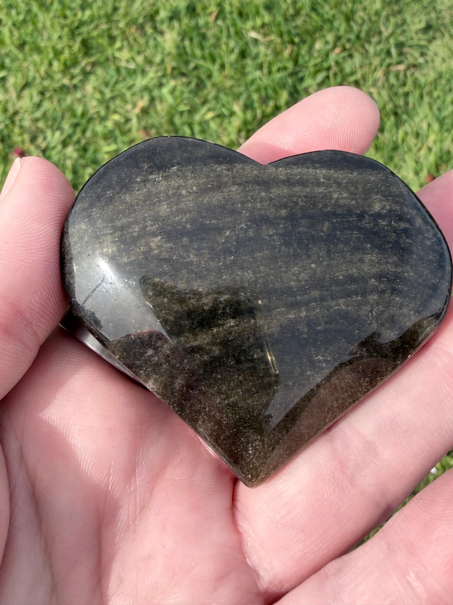 Gold Sheen Obsidian Heart – 6.2cm