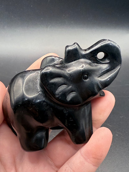 Black Obsidian Elephant