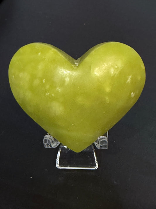 Lemon Jade (Serpentine) Heart 💛