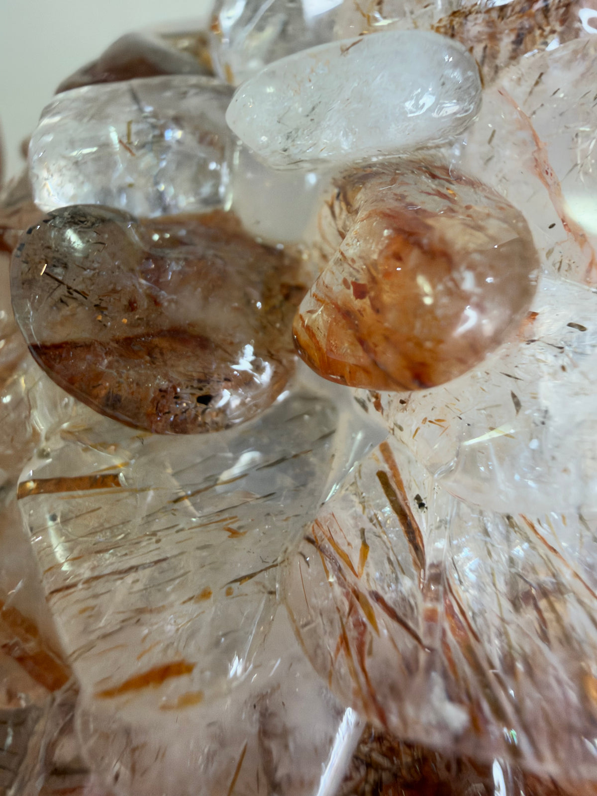 Copper Rutilated Quartz Echidna Colour Changing USB Lamp