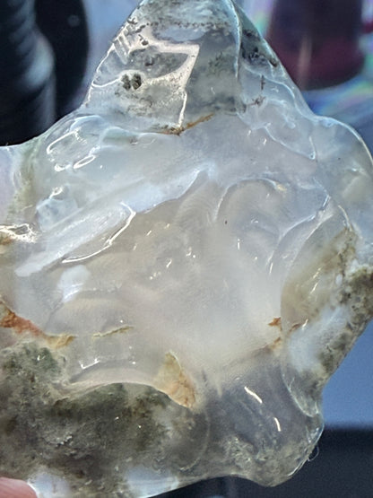 Moss Agate Mini Fox Mask – Car Air Con Vent Clip (3.2cm)