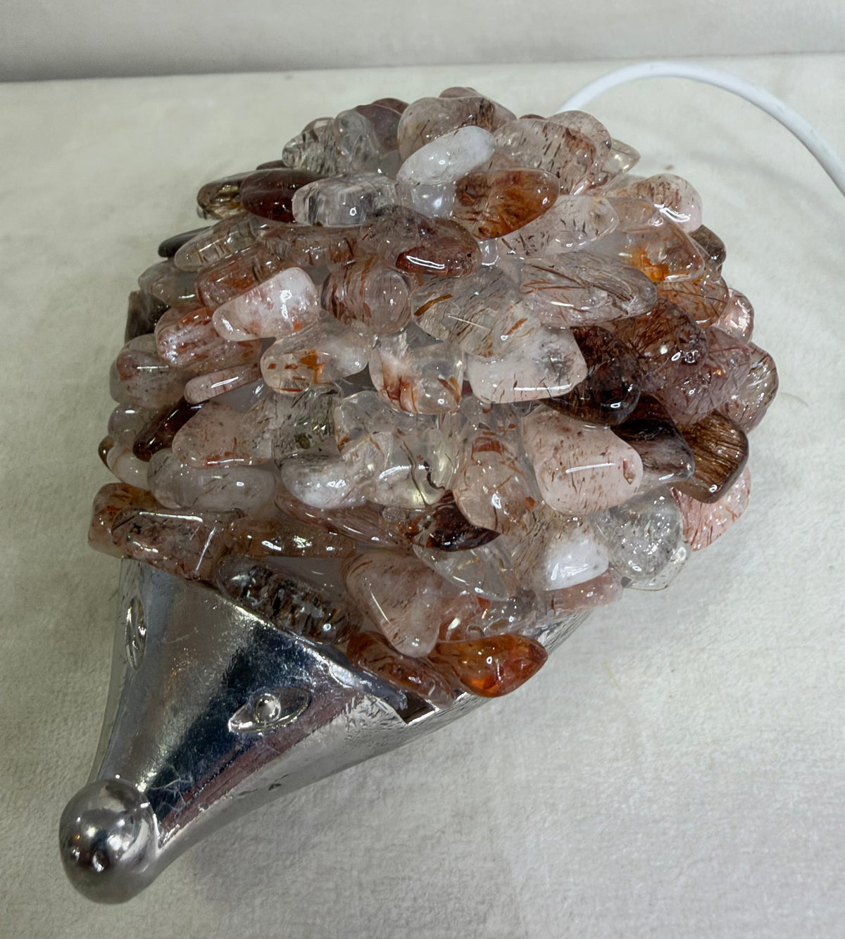 Copper Rutilated Quartz Echidna Colour Changing USB Lamp