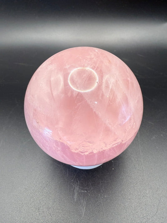 Big Bright Pink Rose Quartz Sphere