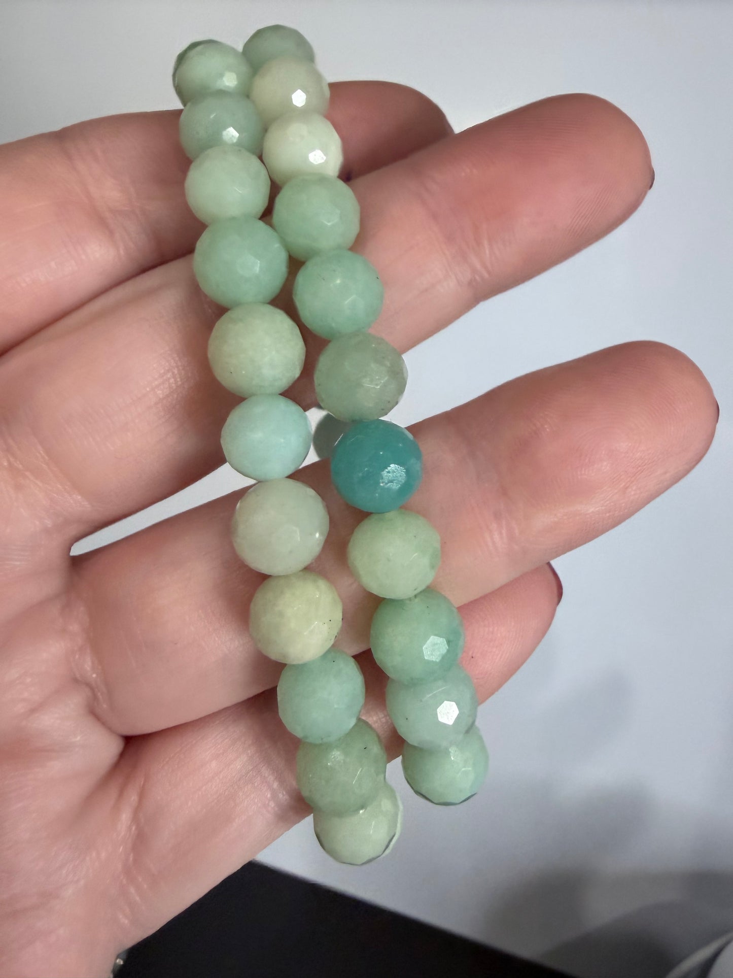8mm Amazonite Faceted Bracelet

Calming Energy • Communication • Emotional Balance