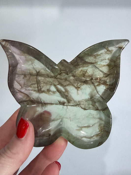 Dendritic Fluorite Butterfly Bowl – 317g