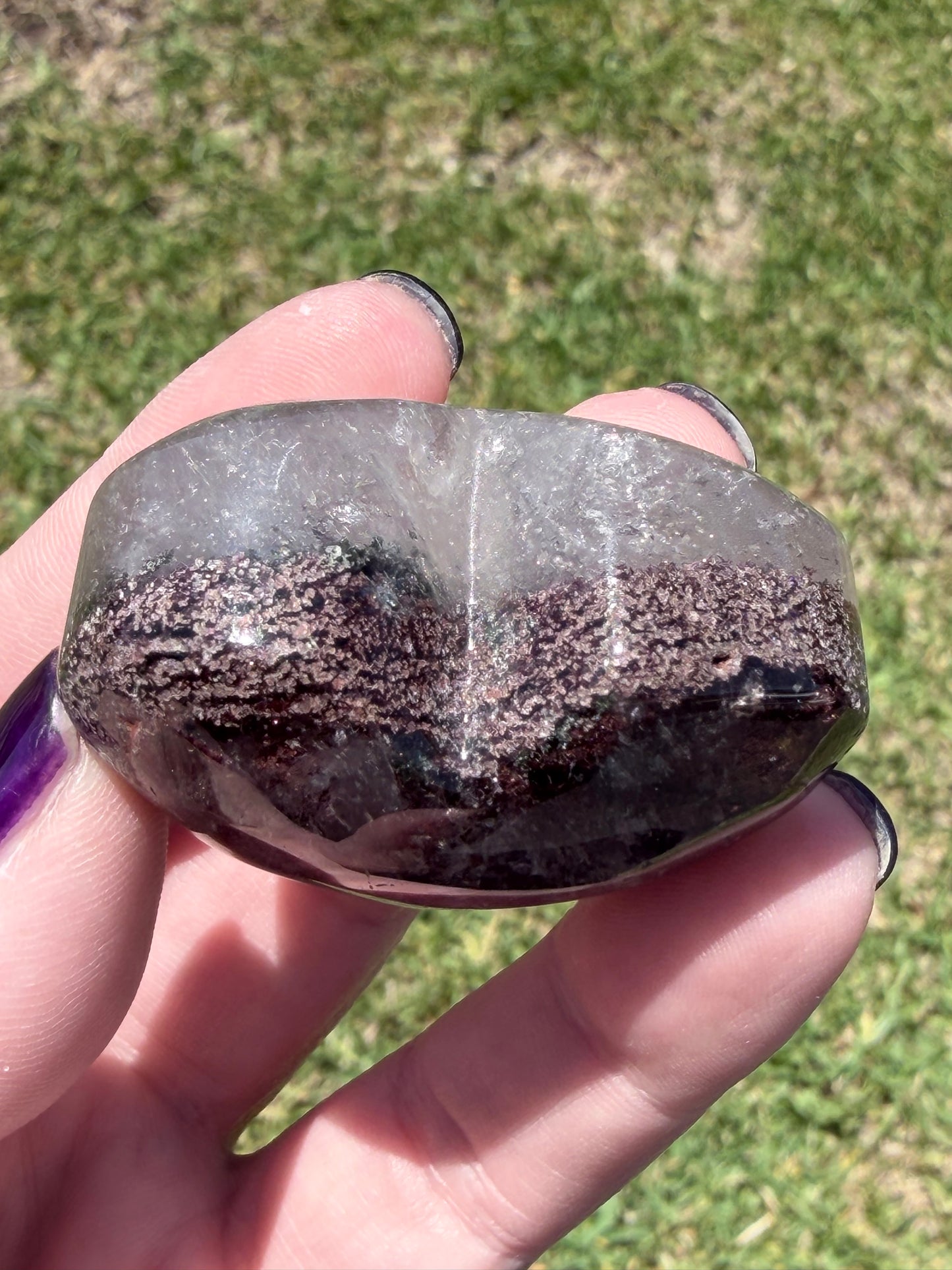 Garden Quartz Heart – Self Standing 75 g A