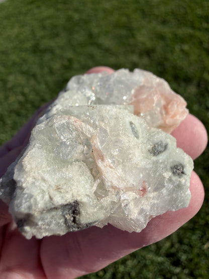 Jalgaon Apophyllite Cluster with Peach Stilbite, Heulandite & Chalcedony – India