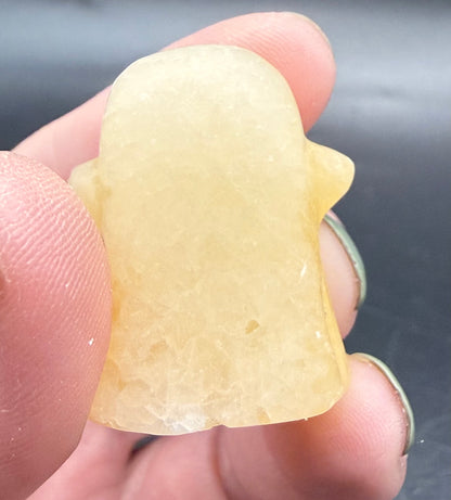 Honey Calcite Ghost Carving 3cm