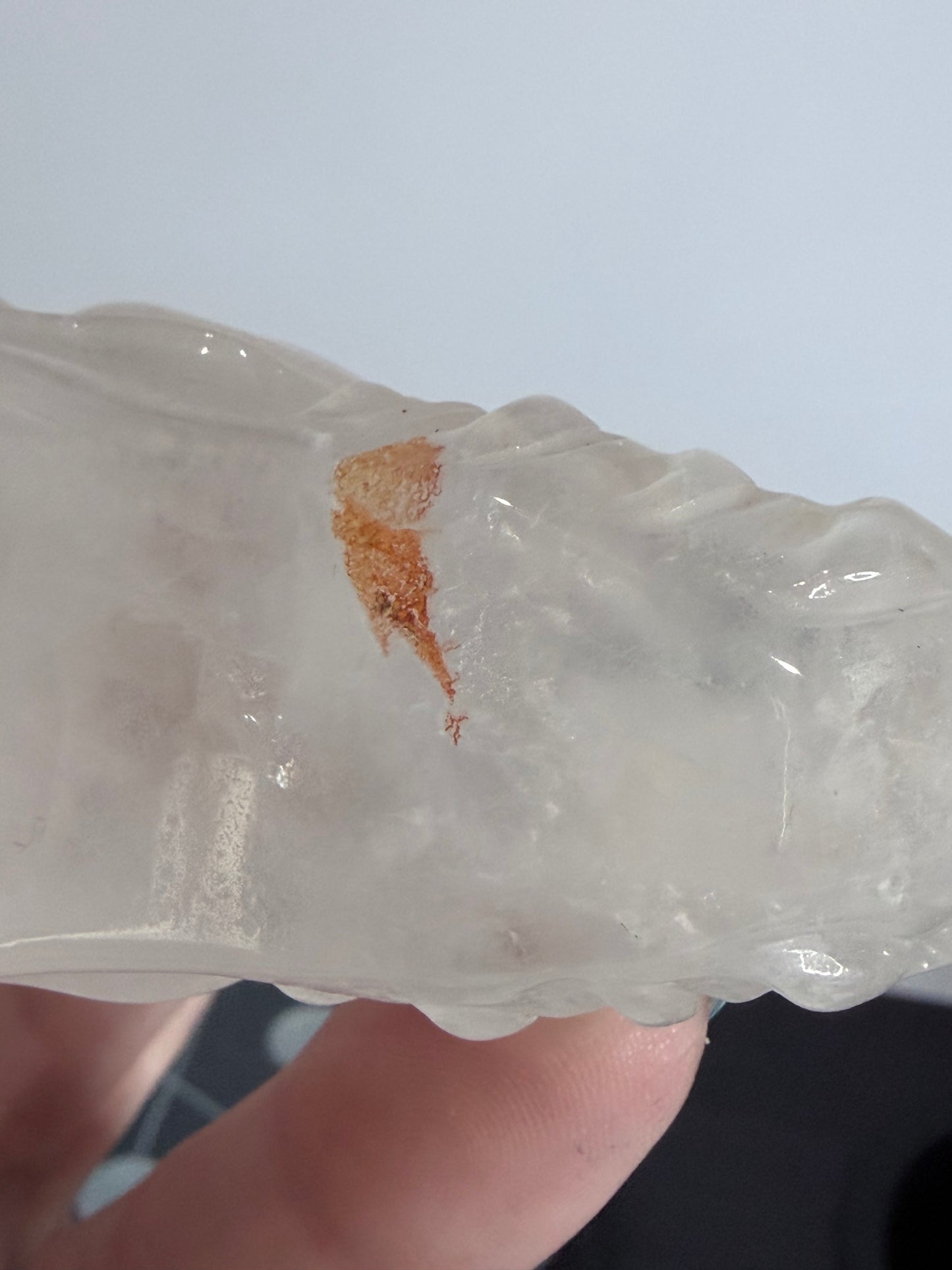 Clear Quartz Dragon with Hematoid Inclusion 7cm -