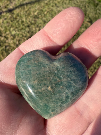 Amazonite Heart – 4cm (Intuitively Chosen)