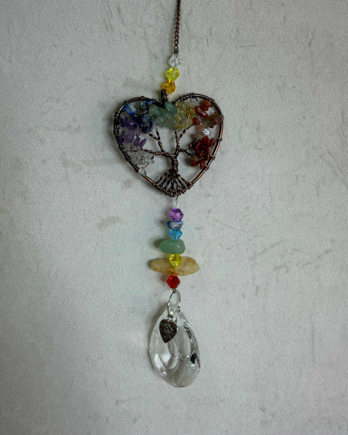 7 Chakra Heart Tree of Life Suncatcher – 25cm