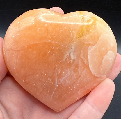 Orange Calcite Heart with Stand