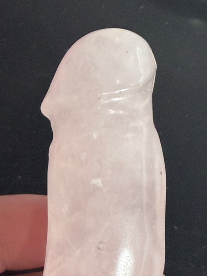 Rose Quartz Willy Carving – 10cm