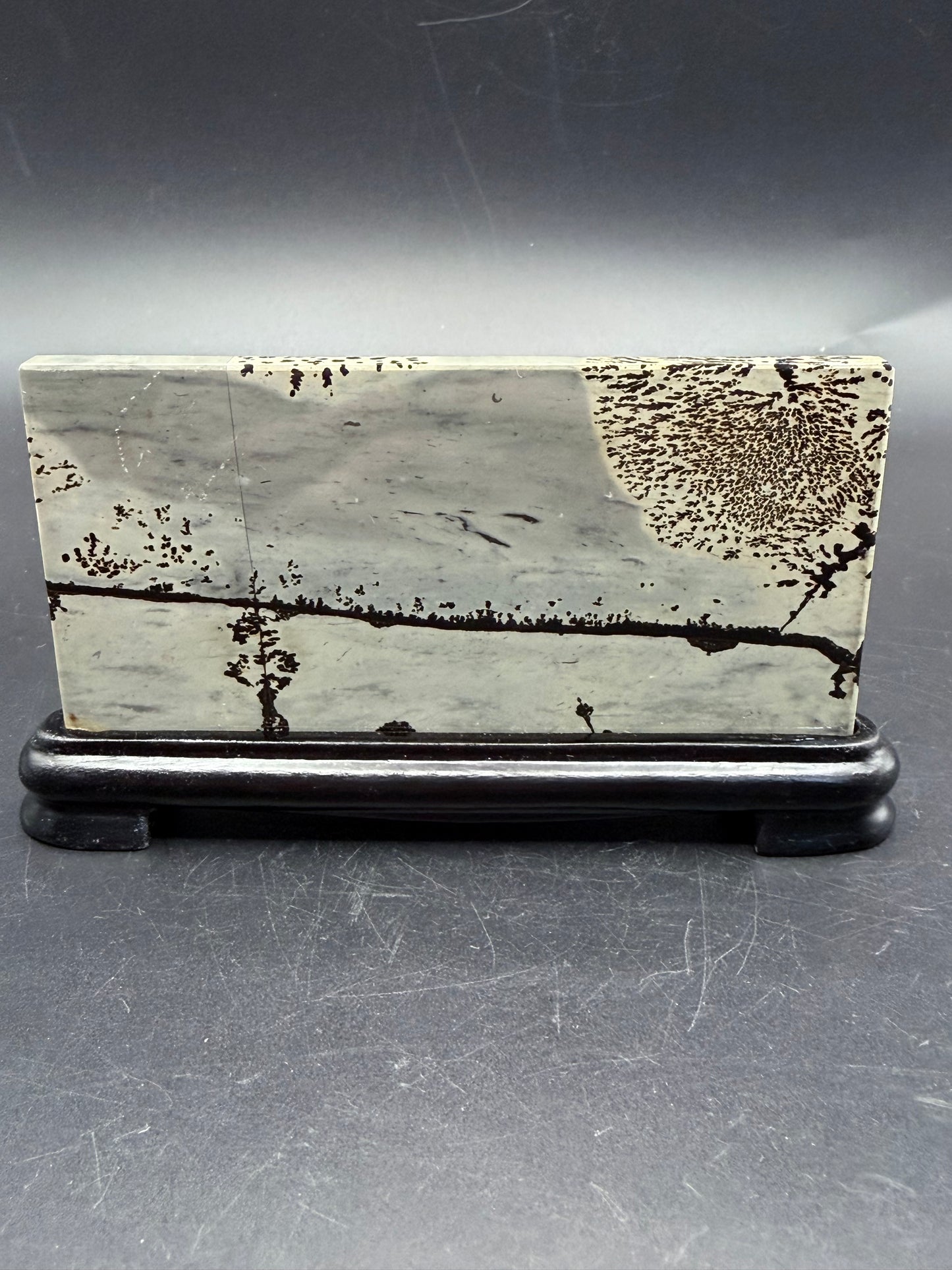 Dendritic Picture Jasper Slab on Stand