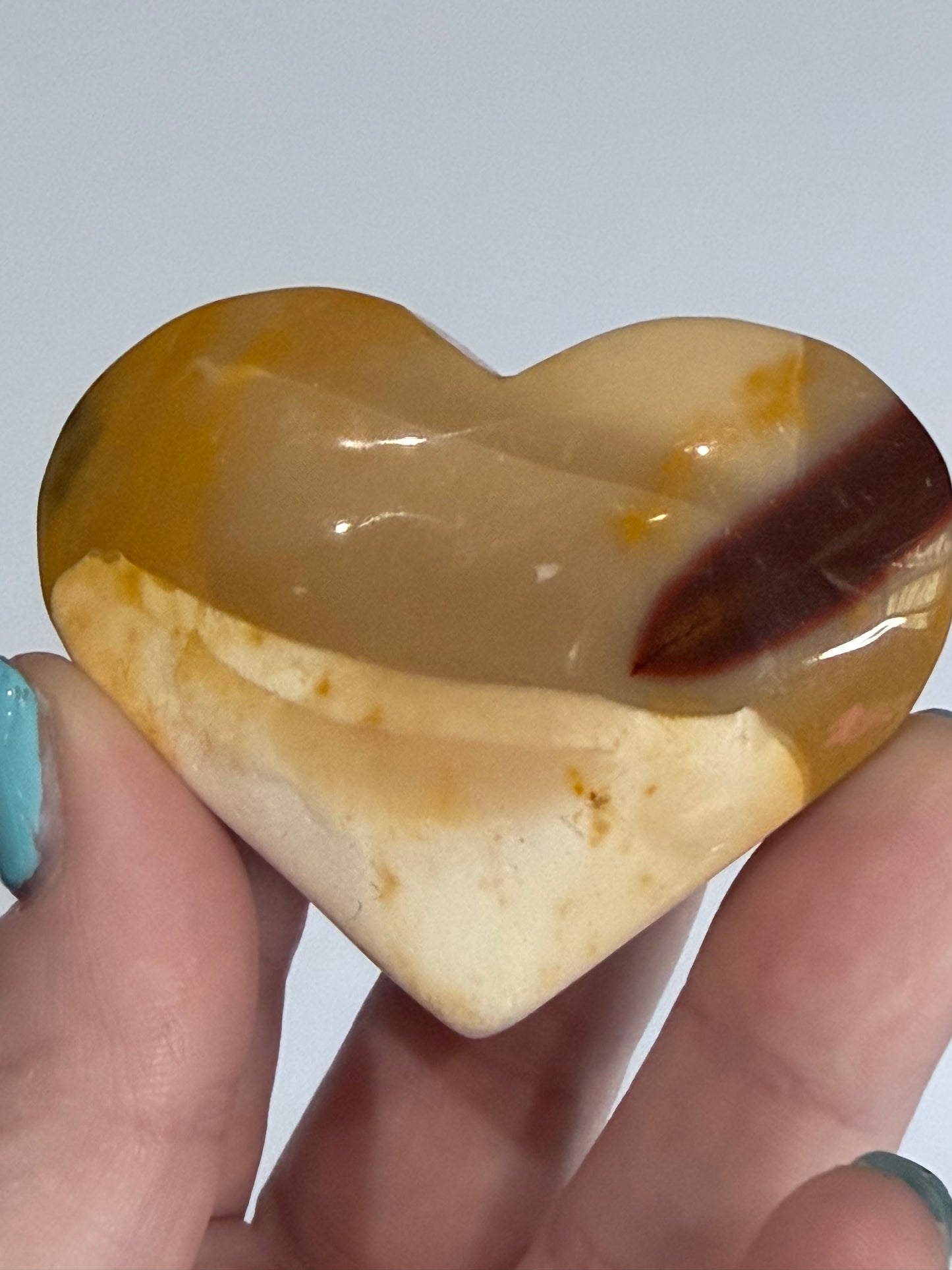 Mookaite Jasper Heart with Natural Dendrites 77g | 6 × 5 cm