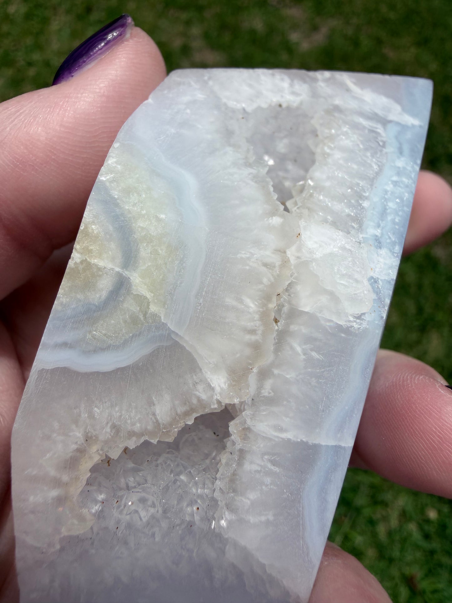 Blue Lace Agate Druzy Freeform – 161g