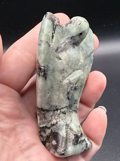 Larvikite with pyrite Angel