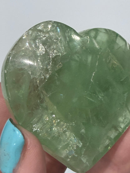Green Fluorite Self-Standing Heart 5.5cm