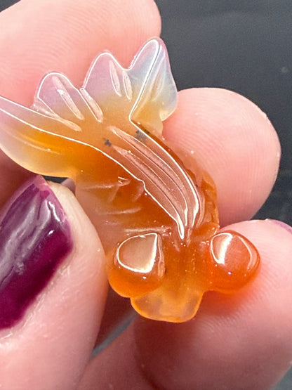Carnelian & Fluorite Crystal Goldfish