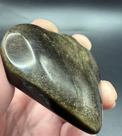 Golden Sheen Obsidian Heart – 5.2 x 4.8cm