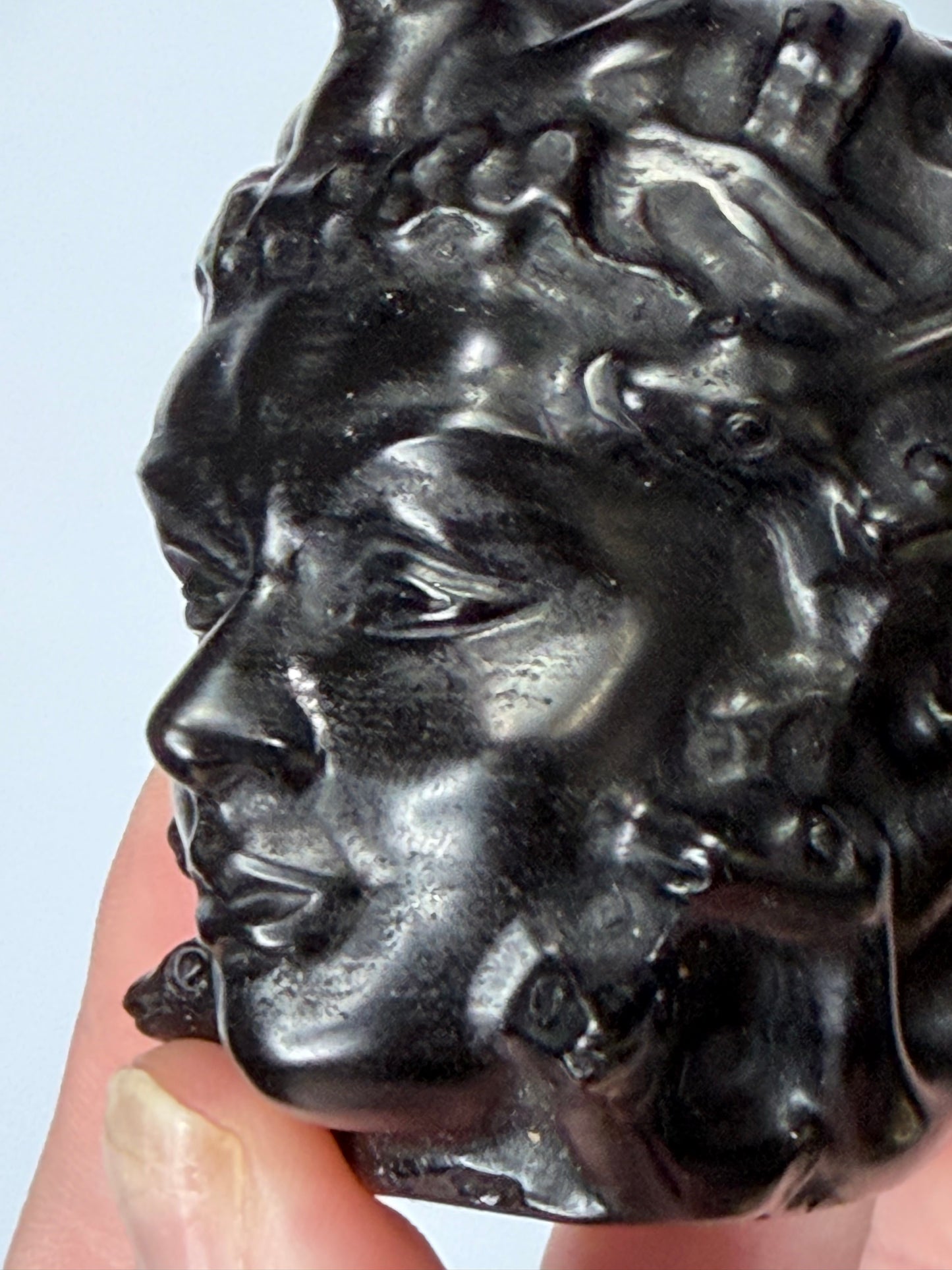 Black Obsidian Medusa Carving – 6cm | 180g