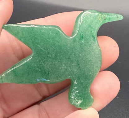 Green Aventurine Hummingbird Carving