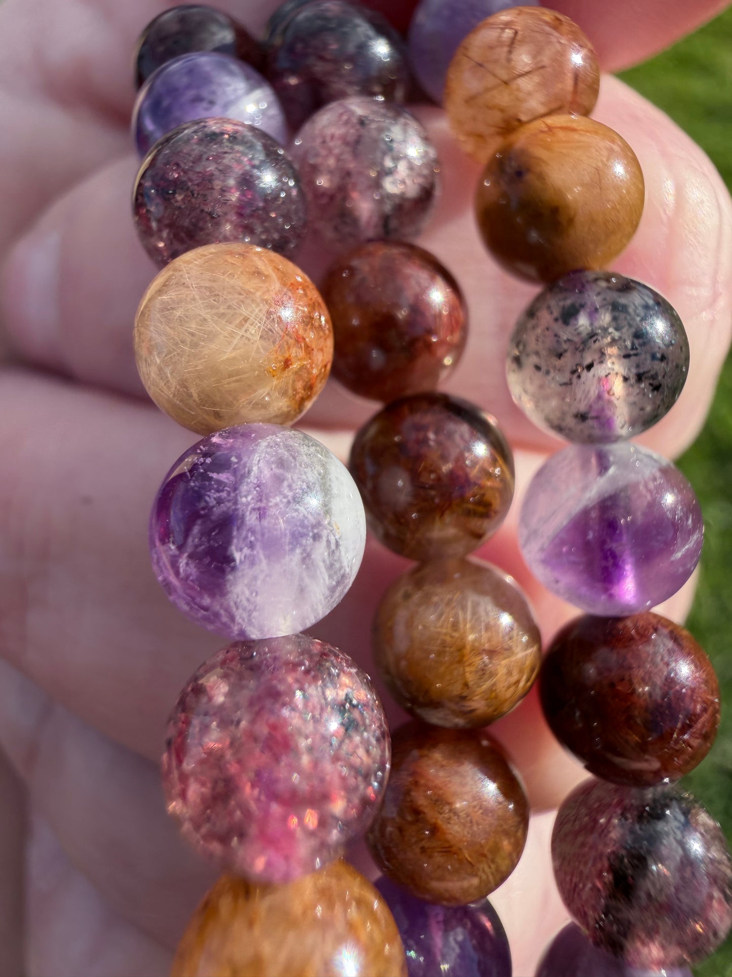 High Quality 6mm Mixed Quartz Bracelet
