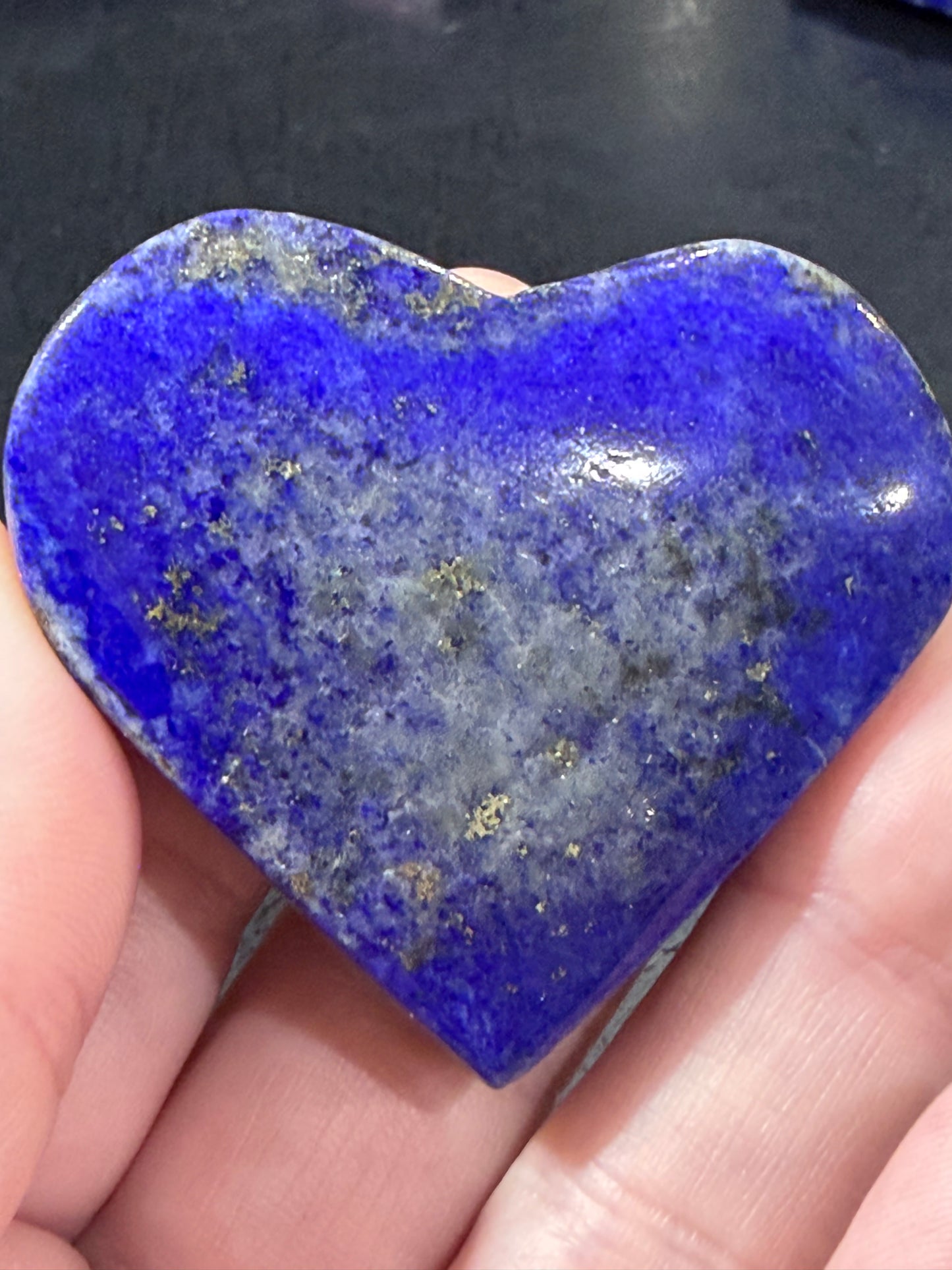 Natural Lapis Lazuli Heart with Pyrite | 5.2 cm | 66g D