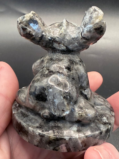 Larvikite Stitch Carving – 6.5cm | 151g