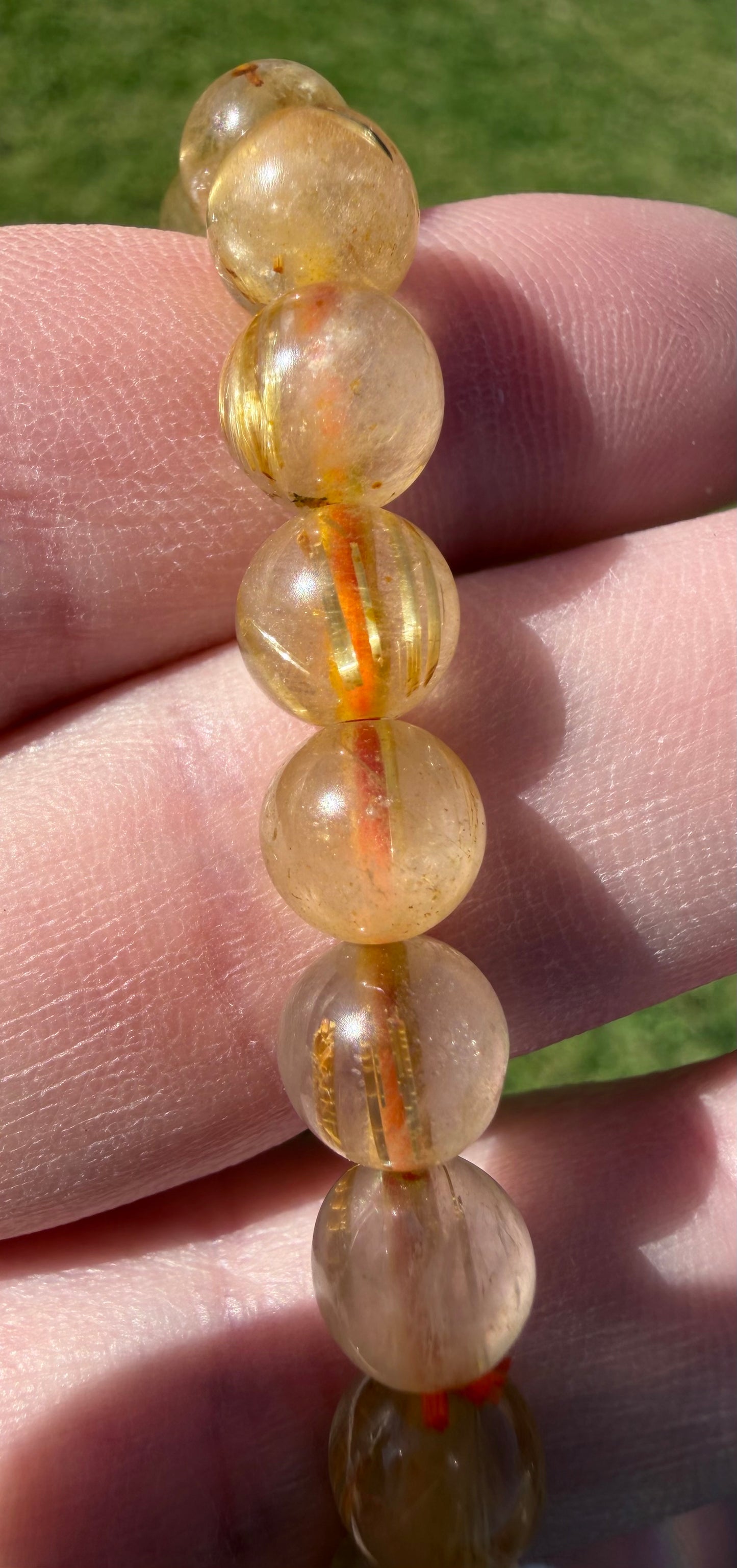 Golden Rutilated Quartz Bracelet — 8mm