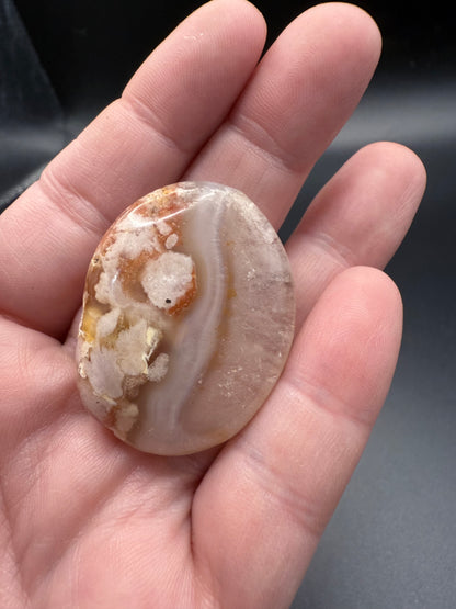 Flower Agate Mini Palm Stones