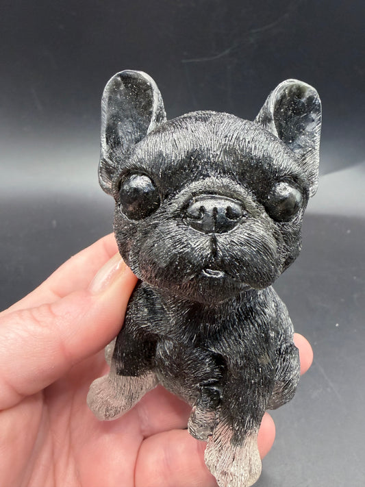Black Obsidian French Bulldog – 12cm