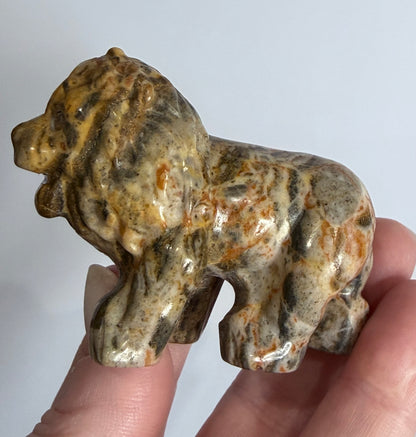 Madagascar Jasper Lion Carving – 7 × 6 cm