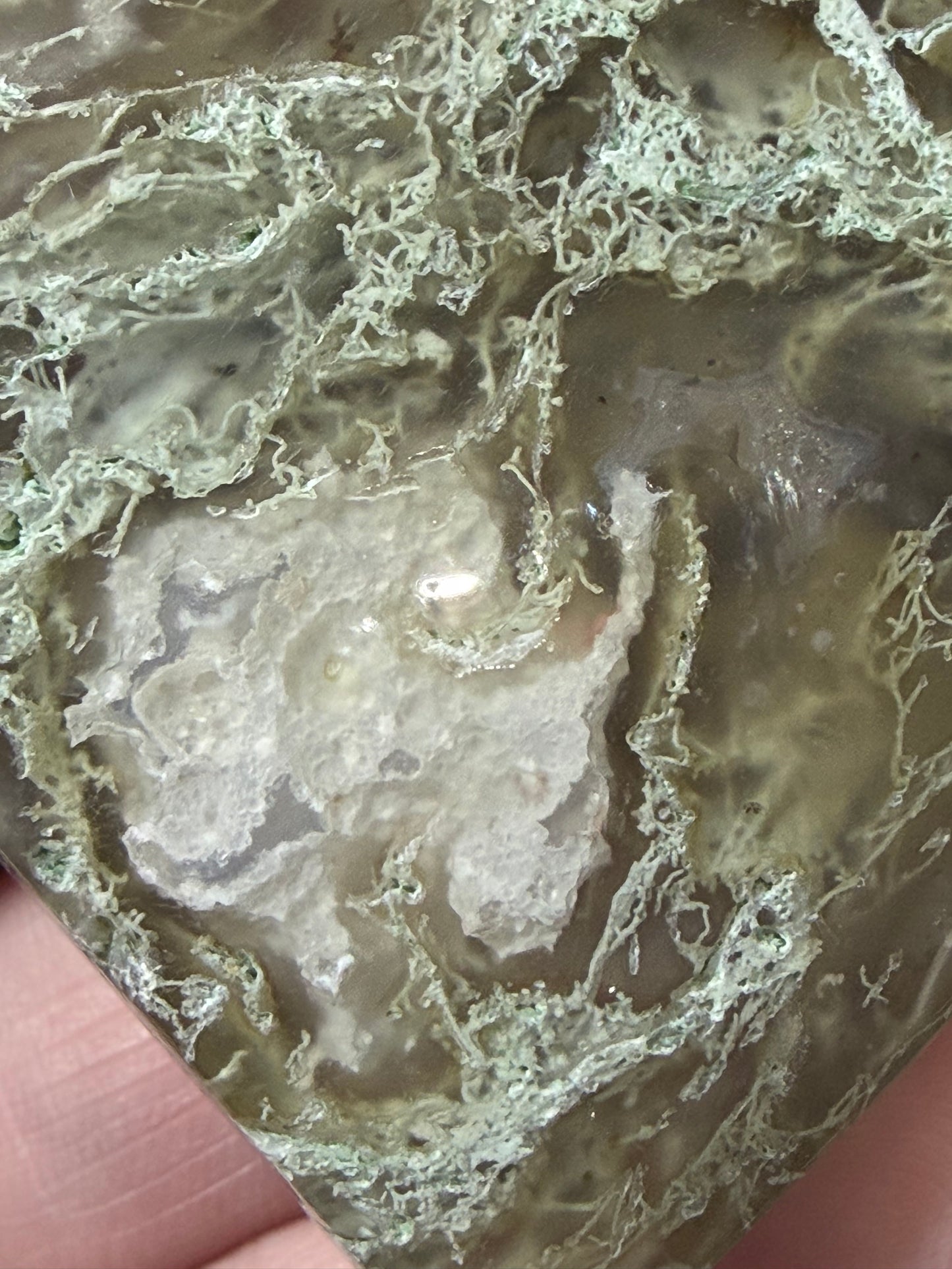 Natural Moss Agate Heart – Landscape Agate Crystal Heart | 5.7 x 5.2 cm | 65g B
