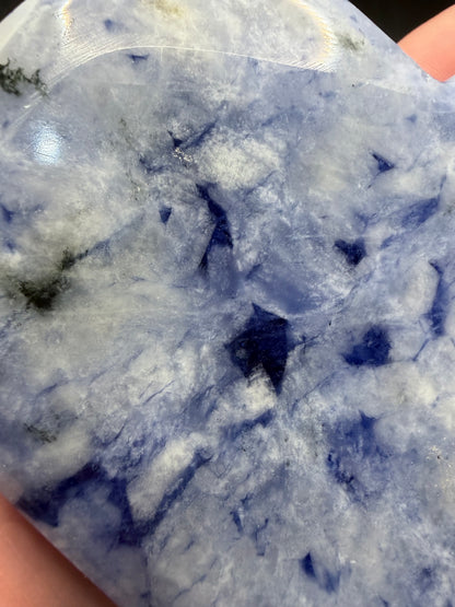 Dumortierite Heart – Includes Stand