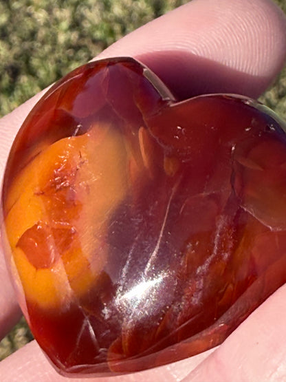 Carnelian Puffy 4cm Heart