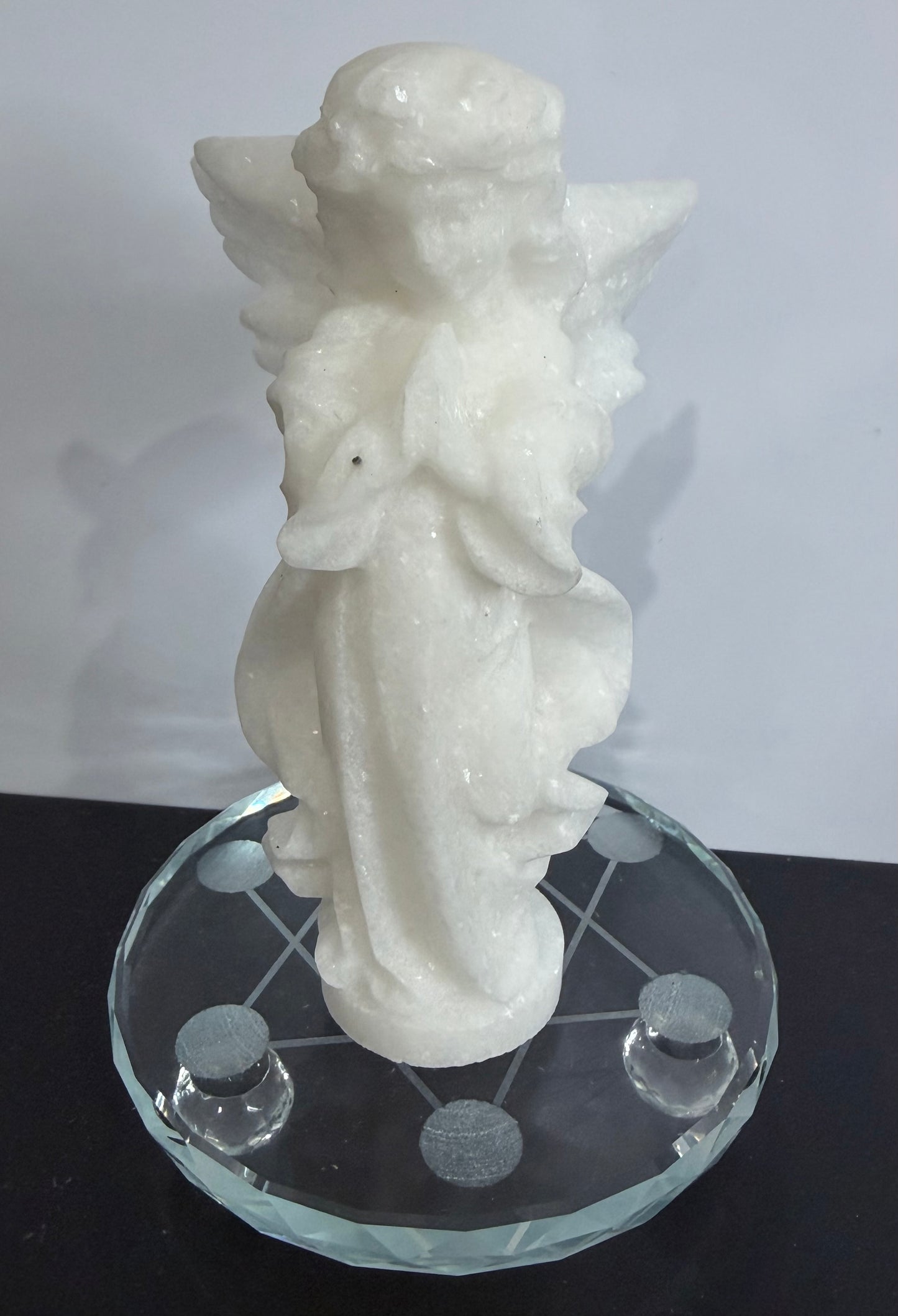 White Calcite Angel Crystal Carving – 15cm