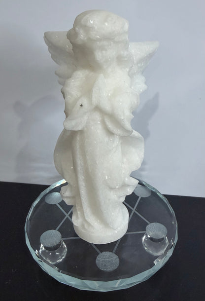 White Calcite Angel Crystal Carving – 15cm