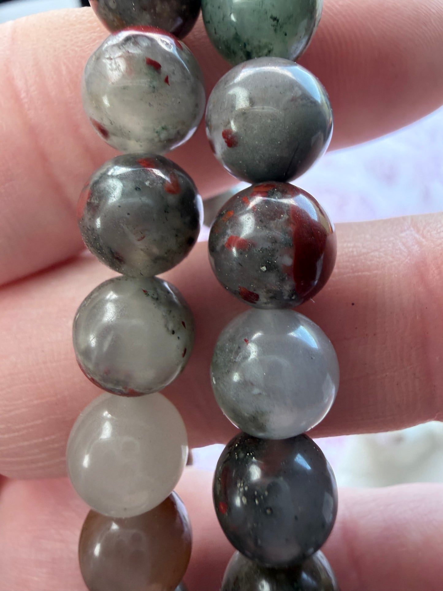 African BloodStone Bracelet 8mm