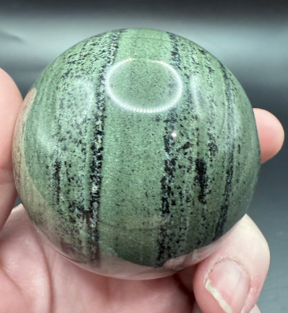 Green Hair Jasper Sphere – 6.3cm