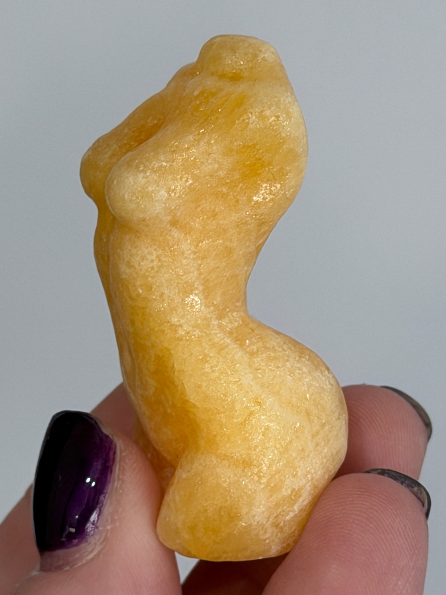 Yellow Calcite Goddess Carving – 5cm
