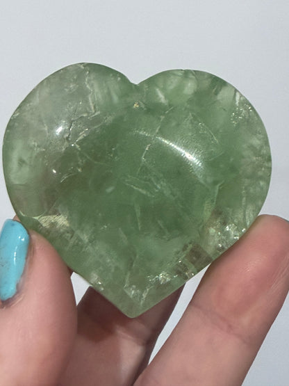 Green Fluorite Self-Standing Heart 5.5cm