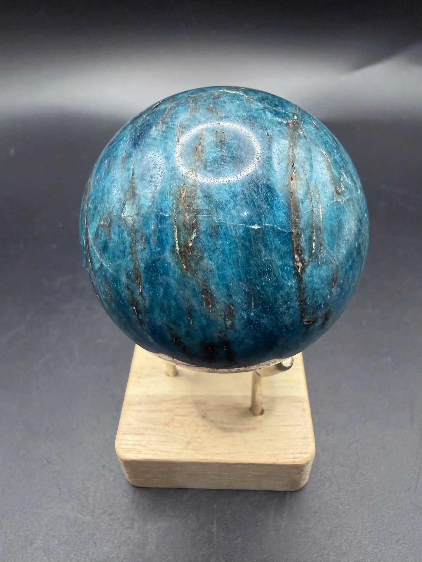Blue Apatite Sphere