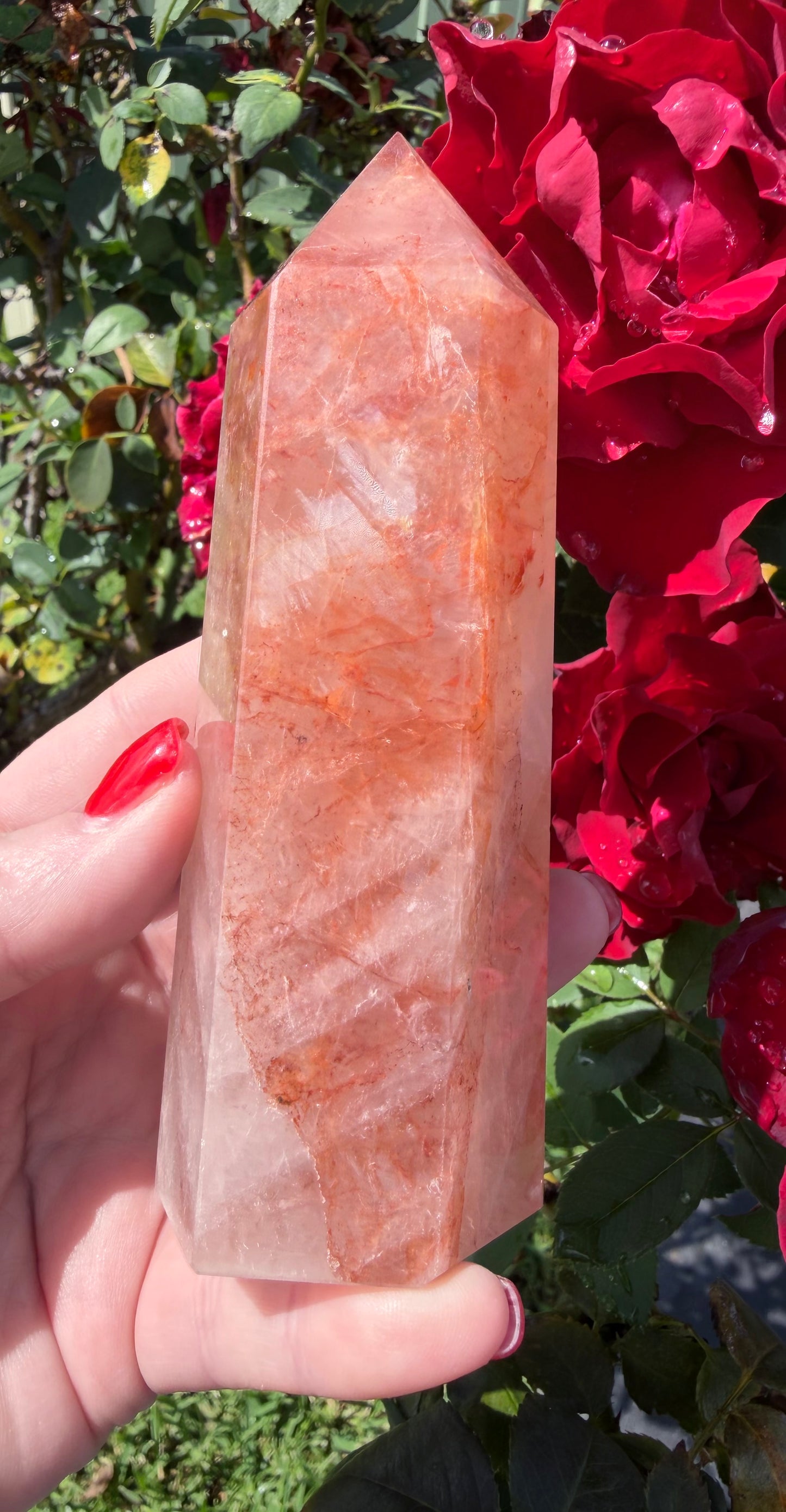 Fire Quartz Tower – 12.6cm | 340g