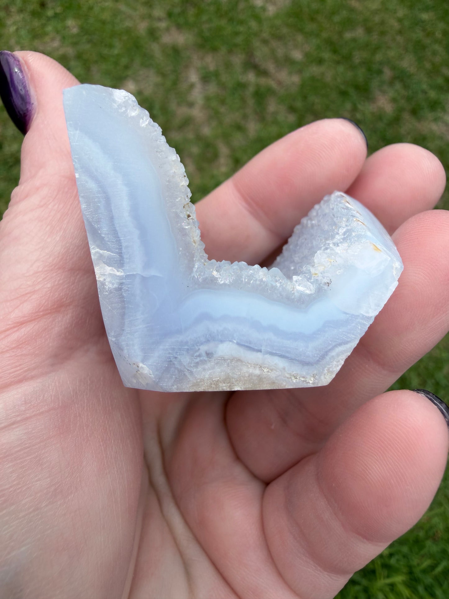 Blue Lace Agate Druzy Freeform – 97g