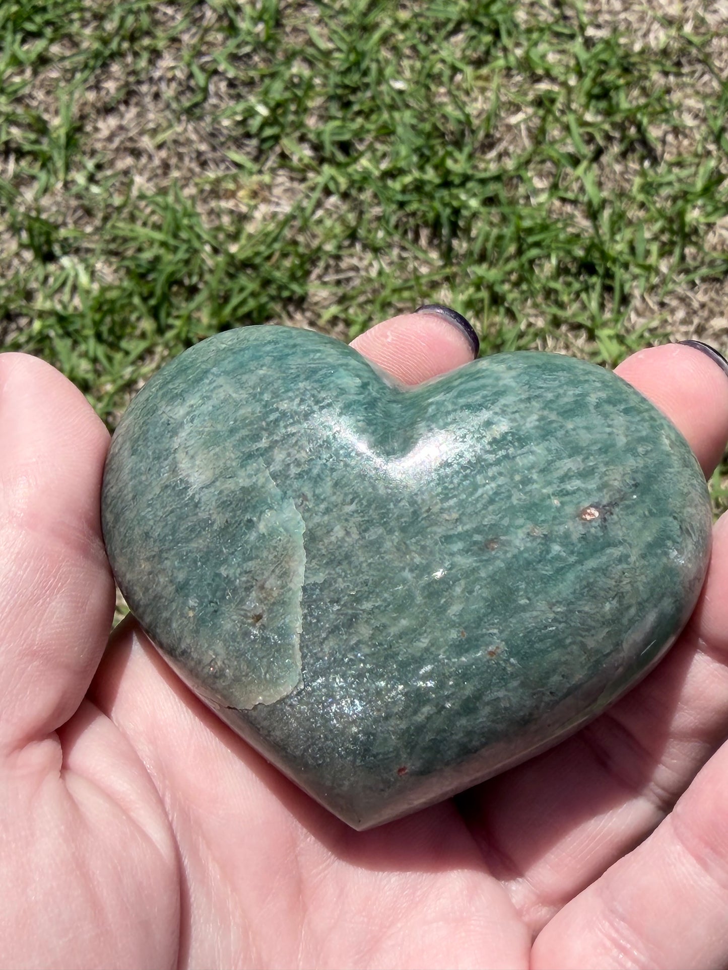 Amazonite Heart – 180g 7 x 5.6cm