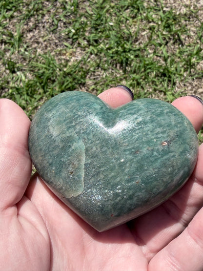 Amazonite Heart – 180g 7 x 5.6cm