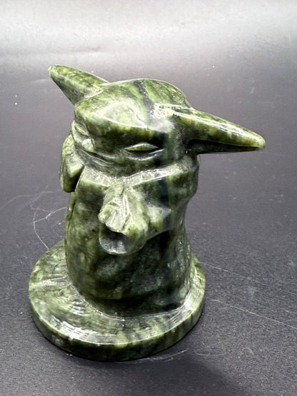 Baby Yoda (Grogu) in Serpentine Jade 342g 8cm